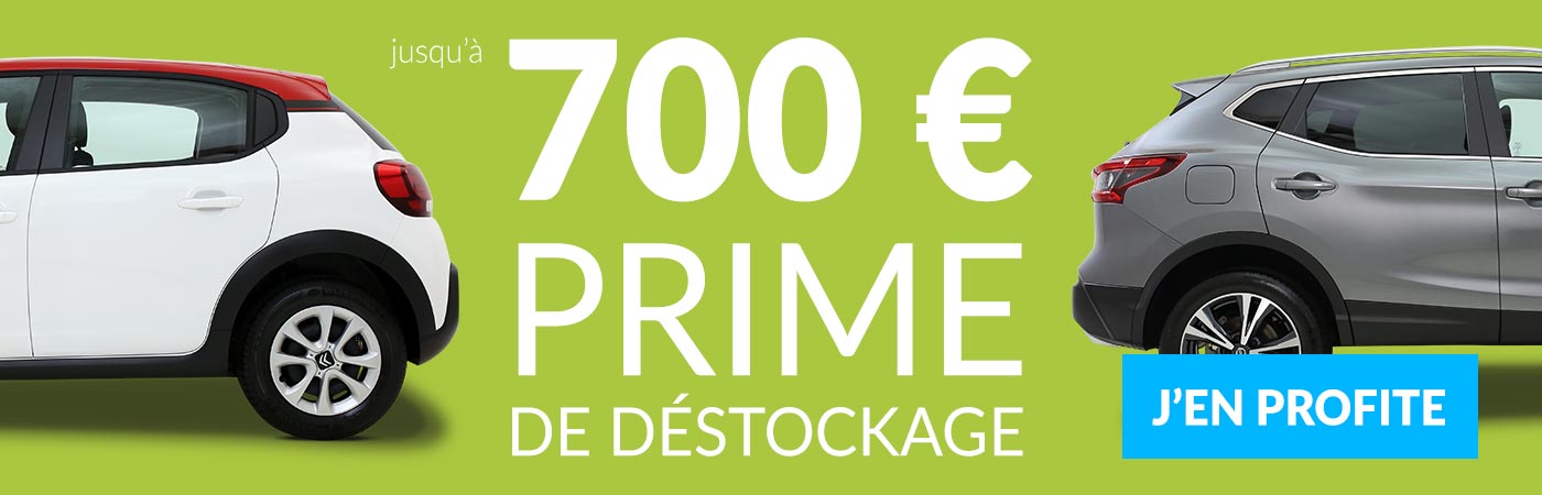 Du 1er au 20 mai, bénéficiez d’une prime de déstockage : jusqu’à 700€ de remise additionnelle !